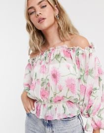 Smock Blouse in Floral Print by ASOS at ASOS