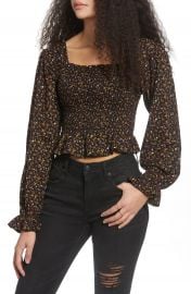 Smocked Peplum Crop Top at Nordstrom