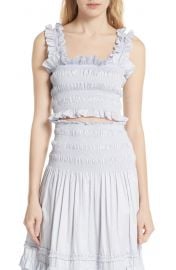 Smocked Sleeveless Cotton Top at Nordstrom