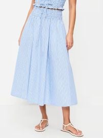 Smocked-Waist Midi Skirt Old Navy at Old Navy