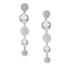 Smooth Beaded Ball Linear Drop Earrings at Macys