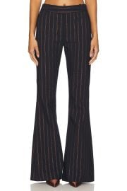 Smythe Bootcut Pant In Navy Copper Pinstripe at Revolve