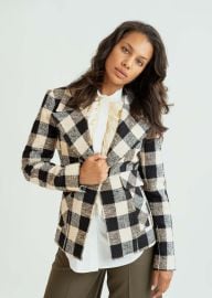 Smythe Check Cutaway Blazer - Black Check Garmentory at Garmentory