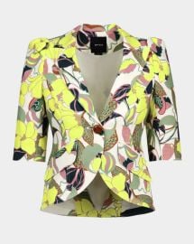 Smythe Citrus Cabana Short Sleeve Blazer at Neiman Marcus