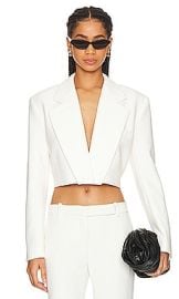 Smythe Cut Off Blazer In Ivory at Revolve