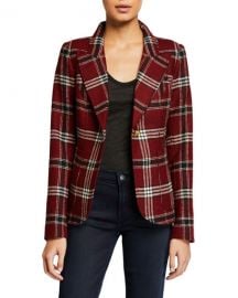 Smythe Duchess Patch-Pocket Plaid Blazer at Neiman Marcus