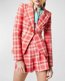 Smythe Duchess Patch Pocket Plaid Blazer at Neiman Marcus