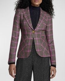Smythe Duchess Plaid Patch Pocket Blazer at Neiman Marcus