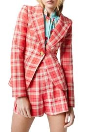 Smythe Duchess Plaid Patch Pocket Cotton Blazer at Nordstrom