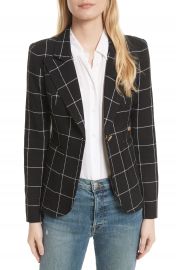 Smythe Duchess Windowpane Linen Blazer at Nordstrom