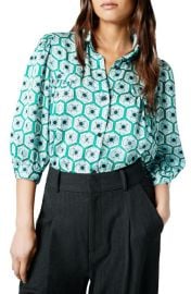 Smythe Gathered Puff Shoulder Shirt at Nordstrom