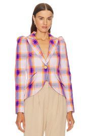 Smythe One Button Plaid Blazer at Revolve