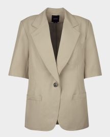 Smythe Oversized Short-Sleeve Blazer at Neiman Marcus