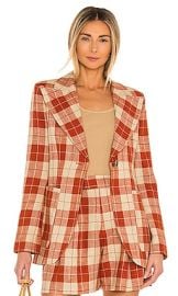 Smythe Patch Pocket Birkin Blazer in Rust Spring Tweed at Revolve