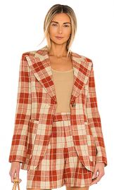 Smythe Patch Pocket Birkin Blazer in Rust Spring Tweed from Revolve com at Revolve