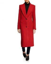 Smythe Peak-Lapel Long Coat at Neiman Marcus