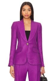 Smythe Pintuck Blazer in Violet at Revolve