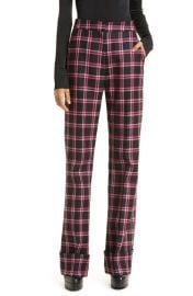 Smythe Plaid Cuffed Wool Pants at Nordstrom