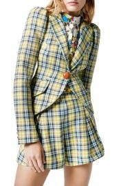 Smythe Plaid Puff Sleeve Blazer at Nordstrom