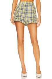 Smythe Plaid Puff Sleeve Blazer and Shorts at Revolve