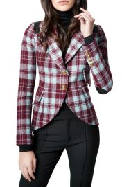 Smythe Plaid Rifle-Patch Wool Equestrian Blazer at Nordstrom