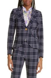 Smythe Plaid Stretch One-Button Blazer at Nordstrom