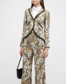 Smythe Taped One Button Floral Blazer at Neiman Marcus