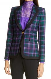 Smythe Tartan Peaked Lapel Wool Blazer   Nordstrom at Nordstrom