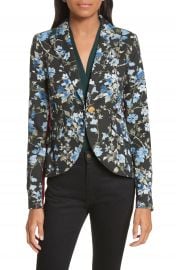 Smythe Tuxedo Stripe Floral Jacquard Blazer at Nordstrom