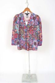 Smythe V Neck Frontier Blouse - Moroccan Multi Garmentory at Garmentory