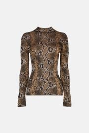 Snake Patterned Slinky Knit Top at Karen Millen