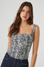 Snake Print Bustier Top at Forever 21