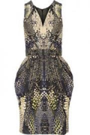 Snake-print faille dress at The Outnet