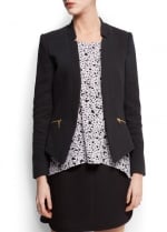 Snake skin textured blazer at Mango at Mango