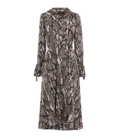 Snakeskin print midi dress at Karen Millen