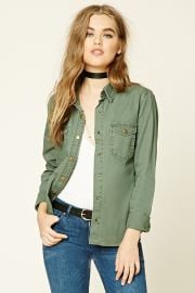 Snap-Button Cotton Jacket   Forever 21 - 2000193634 at Forever 21