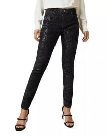 Snaykie Snakeskin-Effect Skinny Jeans at Bloomingdales