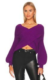 Sndys Izzy Knit Sweater in Purple at Revolve