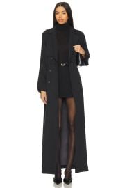 Sndys Victoria Detachable Floor Length Trench In Black at Revolve