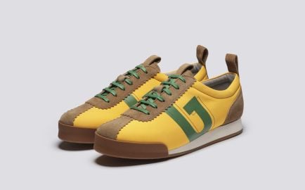 Sneaker 80 Menx27s Classic Runner Style Sneaker in Recycled Canvas Grenson at Grenson