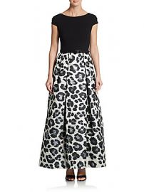 Snow Leopard Print Ball Gown by Theia at Saks Off 5th