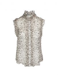 Snow Leopard Ruffle Top at Saks Fifth Avenue