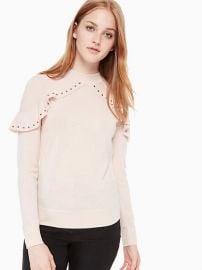 So Foxy Ruffle Studded Sweater at Kate Spade