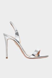 So Nude Sandal 105 in Silver at Olivia