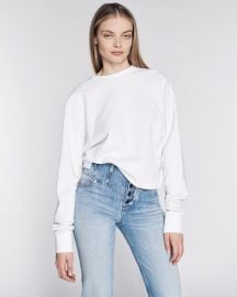 WornOnTV: Kristin’s white cropped back sweatshirt and denim shorts on ...