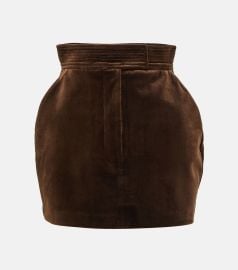 Soane velvet miniskirt in brown - Alex Perry at Mytheresa