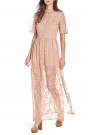 Socialite Choker Lace Maxi Romper at Nordstrom