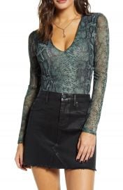 Socialite Mesh V-Neck Bodysuit   Nordstrom at Nordstrom