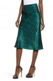 Socialite Zebra Print Bias Cut Satin Skirt   Nordstrom at Nordstrom