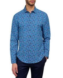 Society of Threads Mens Performance Stretch Micro-Floral Shirt - Macys at Macys